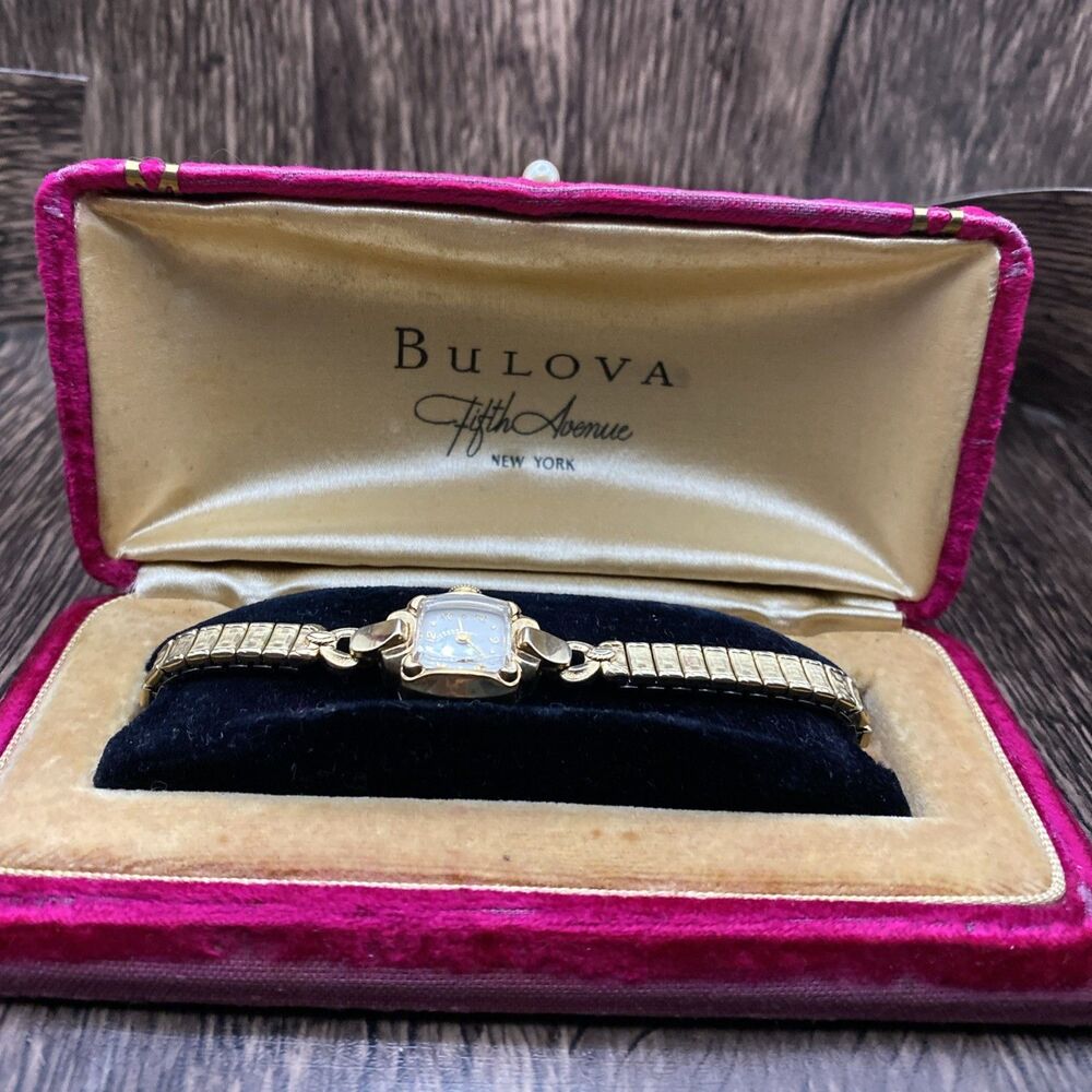 Vintage Bulova women's L6 Mechanical Wrist Watch With Box Not Working